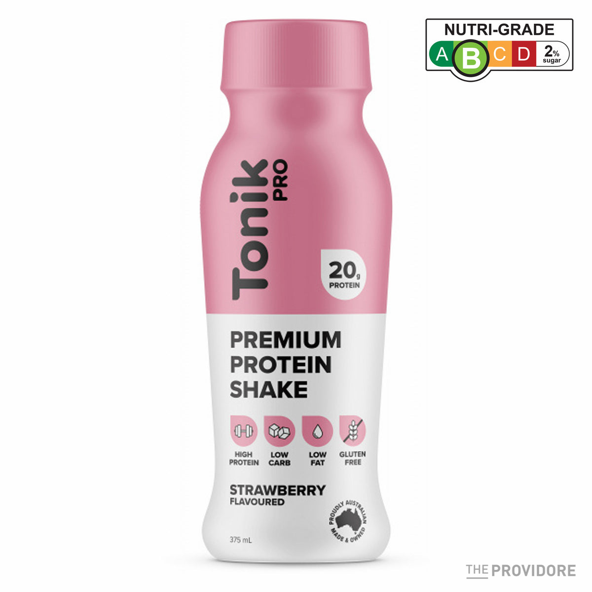 Tonik Pro Premium Protein Shake Strawberry Flavour 375ml The Providore 6156